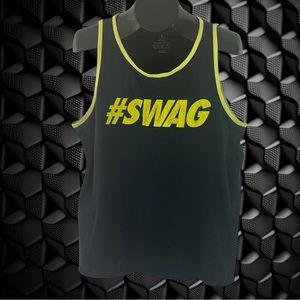 Horizon NY #SWAG Black and Yellow Tank Top Size L
